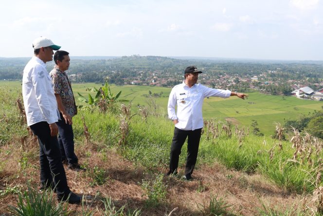 
					Bupati Kabupaten Ogan Komering Ulu Selatan Abusama.S.H., didampingi Wakil Bupati OKU Selatan H. Misnadi,M.M.,M.Si., saat meninjau Lokasi Sekolah Rakyat di Desa Karang Agung Kecamatan Simpang Bersama Satker Prasarana Strategis Kementerian PU, Rabu ( 06/08/2025 ).